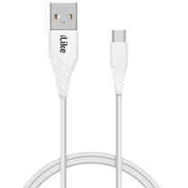 iLike ICT01 Izturīgs TPE USB uz USB-C (Type-C) Universāls Ātrs 3.1A Uzlādes kabelis 1m Balts