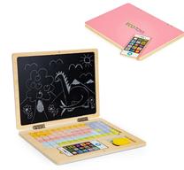 Развивающая игра EcoToys Magnetic Educational Blackboard Laptop, розовый цв.
