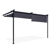 Pavėsinė Pergola Sprint Wall Plus, 390 x 228 cm, antracito sp./pilka sp.