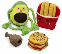Игрушка для собаки, плюшевый Buki France Food PET002, 12 см, многоцветный