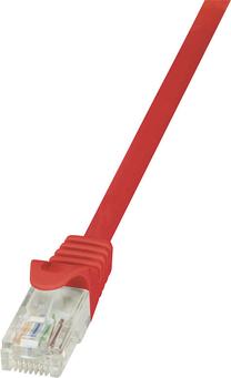 Провод Logilink Patch Cable Cat.6 U/UTP EconLine RJ-45 8P8C, RJ-45 8P8C, 1.5 м, красный цв.