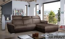 Kampinė sofa Trevisco Monolith 09, Monolith 29, ruda sp., dešininė, 212 x 272 cm x 100 cm