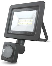 Prožektor liikumisanduriga, seinakinnitus Forever Proxim II RTV003609, 10 W, 800 lm, 6000 °K, IP66, must v.