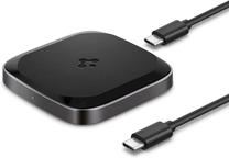 Belaidis įkroviklis Spigen PF2004, Qi Wireless/USB-C, juoda sp., 15 W