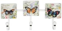 Sieninė drabužių kabykla Home4you Ventura 76313, 20 cm, balta sp./juoda sp.