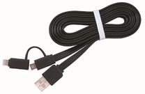 Įkrovimo laidas Gembird, Micro USB/USB/Apple Lightning, juoda sp.