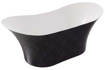 Vonia, laisvai pastatoma Besco Amber Glam Graphite, 170 cm x 80 cm x 72 cm, ovalas, juoda sp./grafito sp.