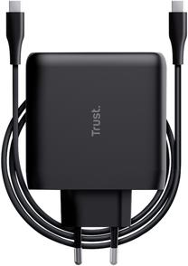 Telefona lādētājs Trust Maxo 24818, USB Type C, 10.5 cm, melna krās., 100 W