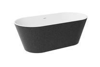 Vonia, laisvai pastatoma Besco Deeva Glam, 150 cm x 75 cm x 58 cm, ovalas, aukso sp./grafito sp.