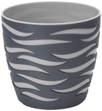 Gėlių vazonas Form Plastic Sahara Duo, plastikinis, Ø 23 cm, balta sp./pilka sp.