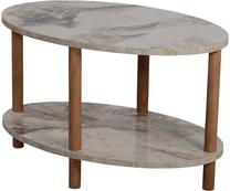 Kavos staliukas Kalune Design Ortaovl 1E, pilka sp., 43 cm x 70 cm x 44 cm