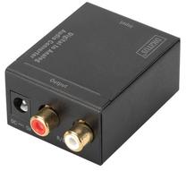 Adapteris Digitus Digital-Analog Audio Converter Toslink / Coax, DC jack, melna krās.