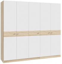 Spinta Forte Hoyvik HVKS953-Q54, balta sp./sonoma ąžuolo sp., 55 cm x 225 cm x 211 cm