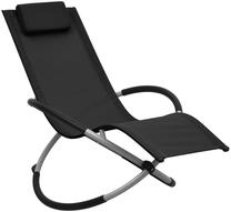 Lauko gultas VLX Childrens Sun Lounger 47793, juoda sp.