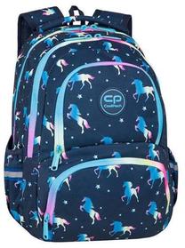 Skolas mugursoma CoolPack Spiner Termic Blue Unicorn, zila krās., 41 cm x 30 cm x 13 cm