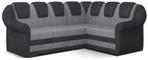 Kampinė sofa Lord II Dora 90, Dora 96, juoda sp./tamsiai pilka sp., dešininė, 190 x 180 cm x 105 cm