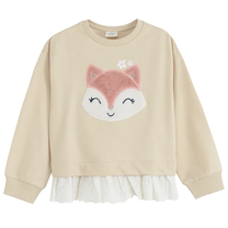Kampsun, klassikaline, tüdrukutele Cool Club Pink Fox CCG2711741, beež v., 122 cm