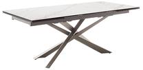 Valgomojo stalas išskleidžiamas MC Akcent Tesero, kreminė sp./nerūdijančiojo plieno sp., 200 - 300 cm x 95 cm x 76 cm