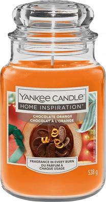 Žvakė, aromatinė Yankee Candle Home Inspiration Chocolate Orange, 110 - 150 h, 538 g, oranžinė sp.