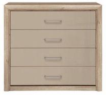 Komoda Koen 2, ąžuolo sp./smėlio ruda sp., 96.5 cm x 40 cm x 103.5 cm
