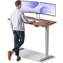 Datorgalds regulējams augstums Desktronic HomePro, 140 cm x 70 cm, 61 - 125.5 cm, pelēka krās./riekstkoku krās.