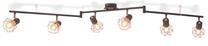 Lampa griesti VLX Industrial 244392, E14, 6 x 40 W, vara krās. / melna krās.