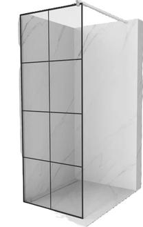Dušas siena Mexen Kioto Walk-In, 70 cm x 200 cm, melna krās./hroma krās./rūdītais