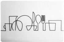 Stalo padėkliukas Maestro Kitchen Mat MR-1902, 28.5 cm x 43.5 cm, Balta sp./Juoda sp.