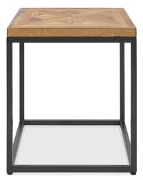 Žurnalinis staliukas Home4you Indus Mosaic, ąžuolo/pilka, 45 cm x 45 cm x 50 cm