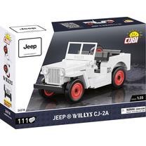 Konstruktorius, automobilis Cobi Jeep Willys CJ-2A 24518, 111 vnt., balta sp.