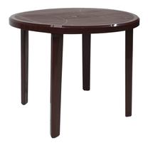 Lauko stalas Home4you Zeus, raudona sp., 90 cm x 90 cm x 72 cm