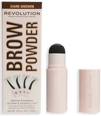 Antakių šešėliai Makeup Revolution London Stamp & Stencil, 0.65 g, tamsiai ruda sp. dark brown