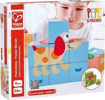 Развивающая игра Hape Friendship Puzzle Blocks, многоцветный, 9 шт.