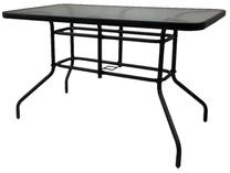 Lauko stalas Bergama, juoda sp., 120 cm x 70 cm x 70 cm