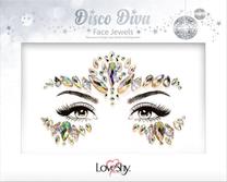 Līmējamie sejas dārgakmeņi "Disco Diva" PaintGlow, dažādas krāsas