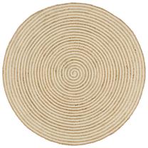 Ковер VLX Handmade Jute 133716, белый цв./коричневый цв., 90 см x 90 см