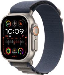 Viedais pulkstenis Apple Watch Ultra 2 GPS + Cellular, 49mm Titanium Blue Alpine Loop Medium LT, titāna krās.