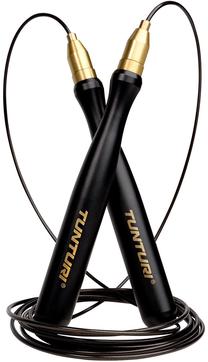 Lecamaukla Tunturi Centuri Pro Adjustable Speed Rope, 280 cm, zelta krās./melna krās.