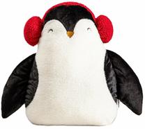 Kalėdinė dekoratyvinė pagalvėlė Homla Pinguino, balta/juoda/raudona, 41 cm x 13 cm