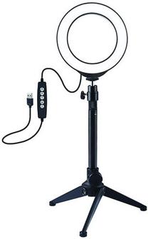 Žiedinė lempa Puluz Ring Lamp PKT3049B, juoda sp.