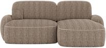 Kampinė sofa - lova Tesalia Bouclé Royal 18, šviesiai ruda sp., dešininė, 150 x 247 cm x 93 cm