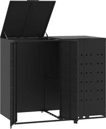 Lauko konteinerių stoginė, 240 l, juoda sp.