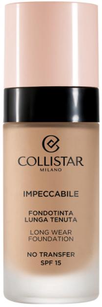 Makiažo pagrindas Collistar Impeccable Long-Lasting, SPF 15, smėlio sp., 4n, 30.0 ml