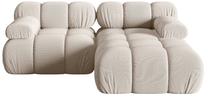 Modulinė sofa Micadoni Bellis 3D, smėlio sp., dešininė, 188 x 155 cm x 64 cm