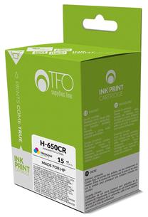 Tintes printera kasetne TFO H-650CR (CZ102A) Remanufactured, dzeltens krās./fuksīna (magenta) krās./zilganzaļa (cyan) krās., 15 ml