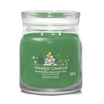 Žvakė, aromatinė Yankee Candle Signature Shimmering Christmas Tree, 35 - 50 h, 368 g, žalia sp.