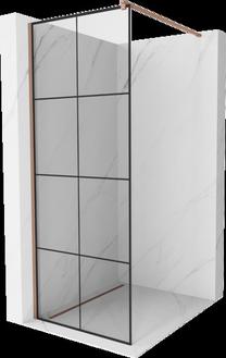 Dušas siena Mexen Kioto Walk-In, 70 cm x 200 cm, zelta krās./rūdītais