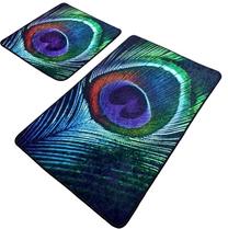 Vonios kilimėlių rinkinys Foutastic Peacock 359CHL4473, įvairių spalvų, 100 cm x 60 cm
