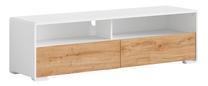 TV staliukas, ąžuolo/balta, 153.5 cm x 40.5 cm x 43.5 cm