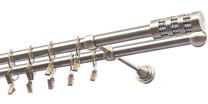 Karnizo komplektas Olimp Cylinder Krysztal, 360 cm, Ø 19 mm, antikinio aukso sp.